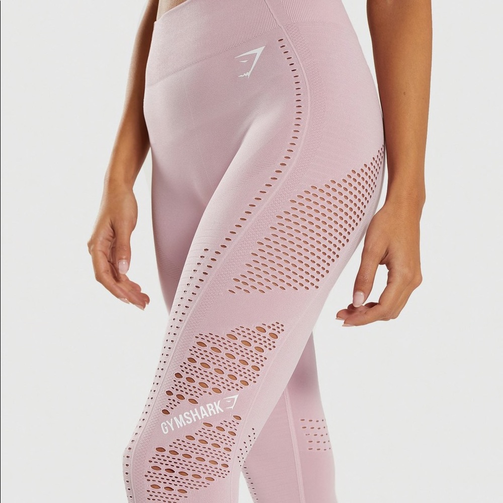 Pink gym shark leggings